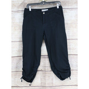 Y2K Duplex By Tyte Womens Size 8 Ruched Cropped Pants Black